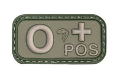 Viper Velcro PVC Blood Group Patch O+ (Olive)