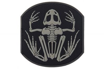 101 Inc PVC Velcro Patch "Frog Skeleton" (Black)
