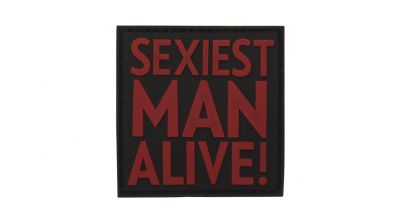101 Inc PVC Velcro Patch "Sexiest Man Alive" - Detail Image 1 © Copyright Zero One Airsoft