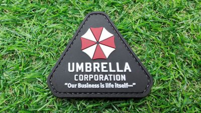 ZO PVC Velcro Patch "Umbrella Corp - Our Business" (Black) - Detail Image 1 © Copyright Zero One Airsoft