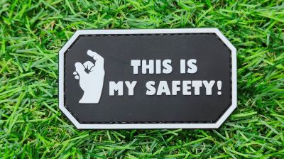 ZO PVC Velcro Patch "This Is My Safety" - Detail Image 1 © Copyright Zero One Airsoft