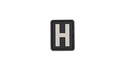 ZO PVC Velcro Patch "Letter H" - Detail Image 1 © Copyright Zero One Airsoft