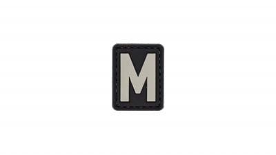 ZO PVC Velcro Patch "Letter M" - Detail Image 1 © Copyright Zero One Airsoft