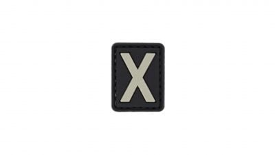 ZO PVC Velcro Patch "Letter X" - Detail Image 1 © Copyright Zero One Airsoft