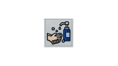 ZO PVC Velcro Patch "Wash Your Hands" - Detail Image 1 © Copyright Zero One Airsoft