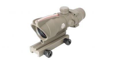 ZO 1x32 ACOG Red Dot with Fibre (Dark Earth) - Detail Image 1 © Copyright Zero One Airsoft