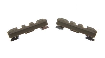 Ares Polymer RIS Rail Set 3 Slot for MLock (Dark Earth) - Detail Image 3 © Copyright Zero One Airsoft