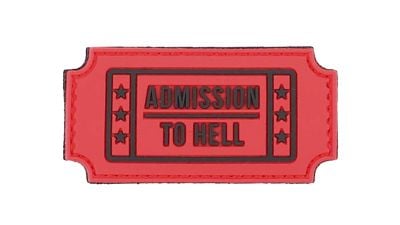 101 Inc PVC Velcro Patch "Admission To Hell" (Red)