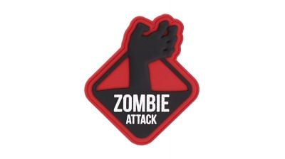 101 Inc PVC Velcro Patch "Zombie Attack" - Detail Image 1 © Copyright Zero One Airsoft