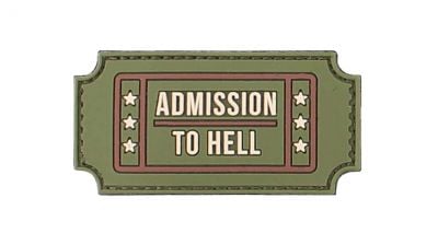 101 Inc PVC Velcro Patch "Admission To Hell" (Green)