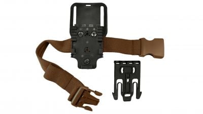 Kydex Customs Mid Ride Mount Combo (Coyote Brown) - Detail Image 1 © Copyright Zero One Airsoft