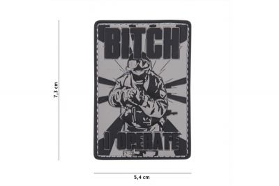 101 Inc PVC Velcro Patch "Bitch I Operate" - Detail Image 2 © Copyright Zero One Airsoft