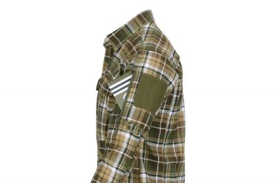 TF-2215 Flannel Contractor Shirt (Brown/Green) - Large - Detail Image 5 © Copyright Zero One Airsoft