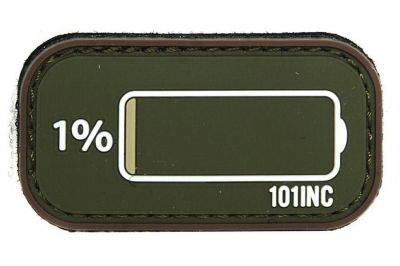 101 Inc PVC Velcro Patch "Low Power" (Olive)