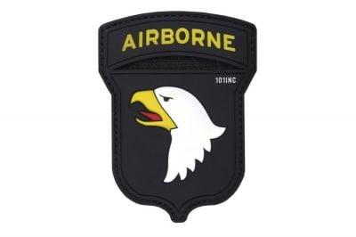 101 Inc PVC Velcro Patch "101st Airborne" (Black)