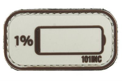 101 Inc PVC Velcro Patch "Low Power" (Brown)