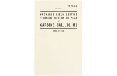 U.S. Army Cal. .30 Carbine M1 Technical Bulletin