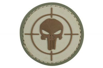 101 Inc PVC Velcro Patch "Punisher Sight" (Brown)