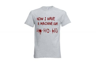 ZO Combat Junkie T-Shirt 'Bloody Ho Ho Ho' (Light Grey) - Size Small
