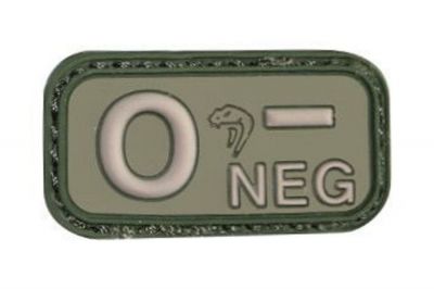 Viper Velcro PVC Blood Group Patch O- (Olive)