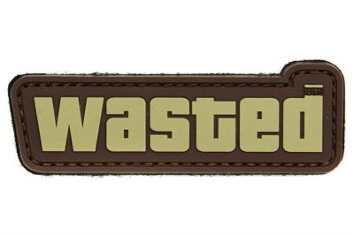 101 Inc PVC Velcro Patch "Wasted" (Brown)
