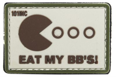 101 Inc PVC Velcro Patch "Eat My BB's" (Brown)