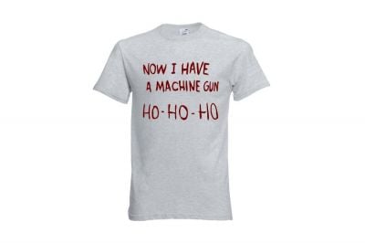 ZO Combat Junkie T-Shirt 'Ho Ho Ho' (Light Grey) - Size Large