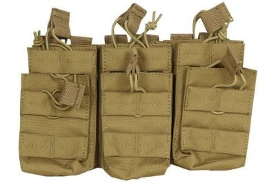 Viper MOLLE Quick Release Stacked Triple Mag Pouch (Coyote Tan)