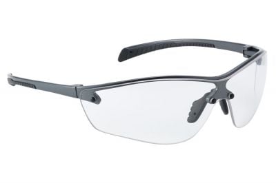 Bollé Glasses Silium+ with Gun Metal Frame, Clear Lens and Platinum Coating