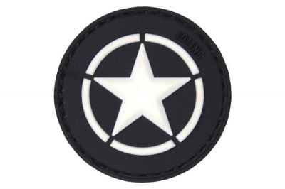 101 Inc PVC Velcro Patch "Allied Star" (Black)