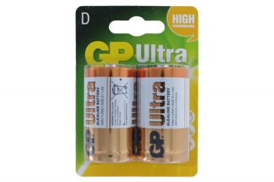GP Ultra Alkaline Batteries D Cell (Pack Of 2)