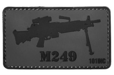 101 Inc PVC Velcro Patch "M249" - Detail Image 1 © Copyright Zero One Airsoft