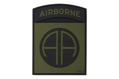101 Inc PVC Velcro Patch "82nd Airborne" (Olive)