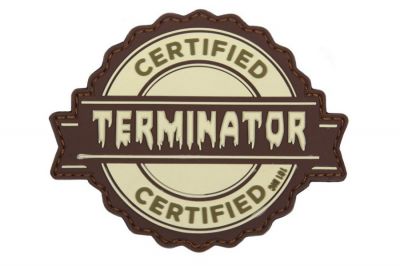 101 Inc PVC Velcro Patch "Certified Terminator"