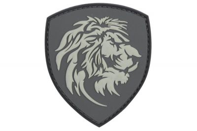 101 Inc PVC Velcro Patch "Lion" (Grey)