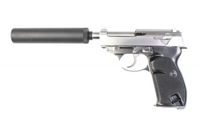 WE GBB P38S with Silencer (Silver)