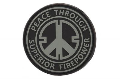 101 Inc PVC Velcro Patch "Peace Through Superior Firepower"