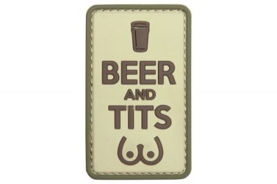101 Inc PVC Velcro Patch "Beer & Tits" (Brown)