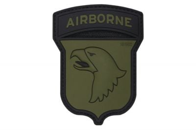 101 Inc PVC Velcro Patch "101st Airborne" (Olive)