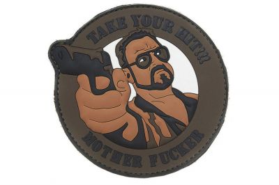 101 Inc PVC Velcro Patch "Take Your Hit" (Brown)