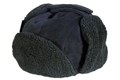 Mil-Com Sherpa Fleece Hat (Black) - Size Medium
