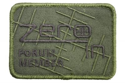 ZO Embroidered Velcro Patch "Zero In Forum Member" (Olive)