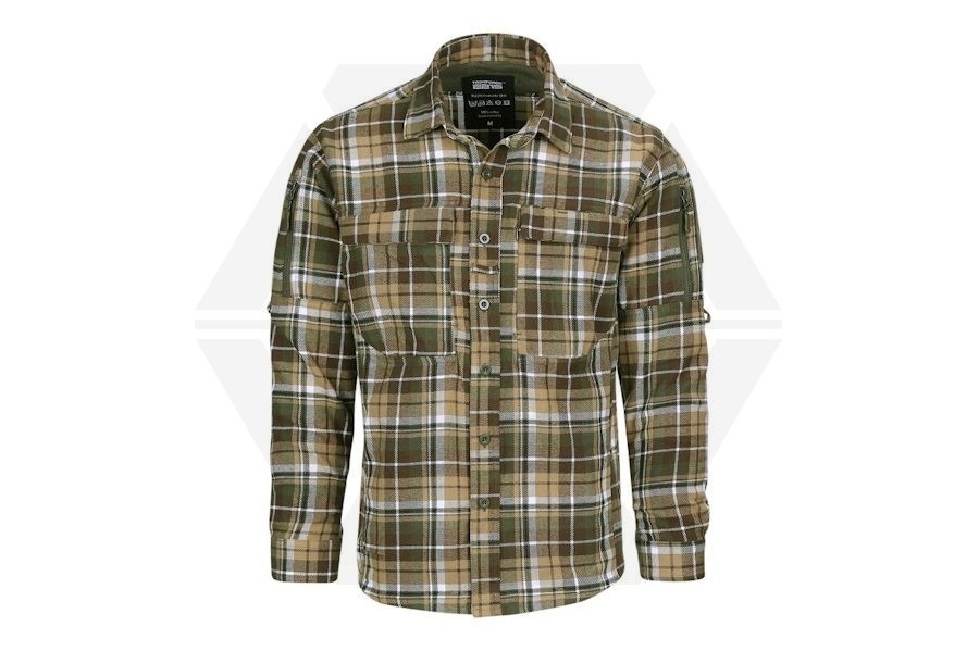 TF-2215 Flannel Contractor Shirt (Brown/Green) - Small - Main Image © Copyright Zero One Airsoft