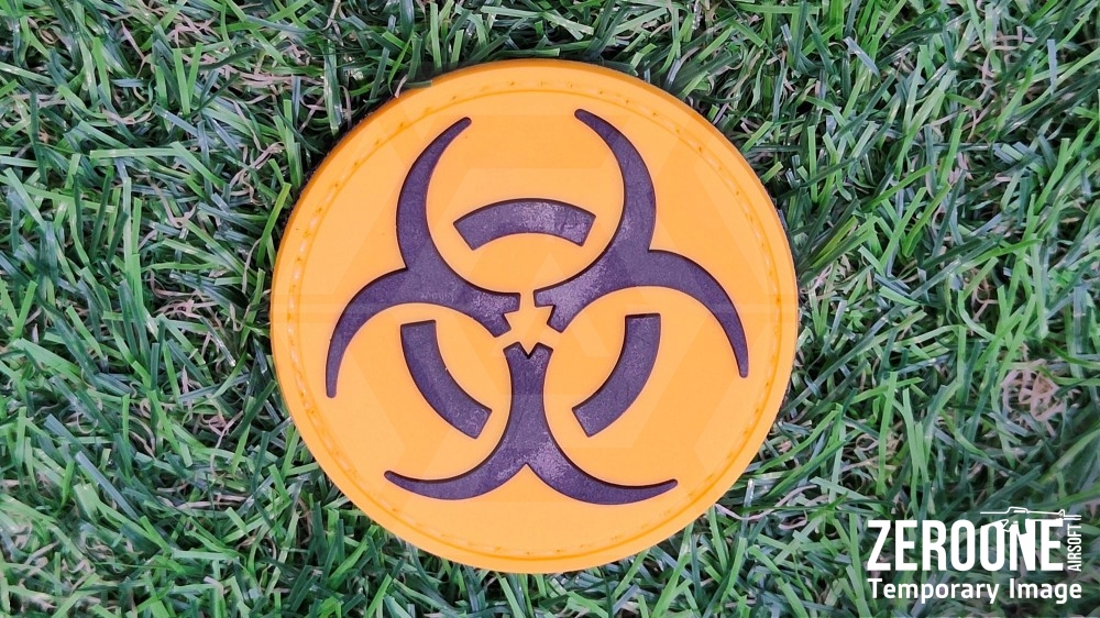 ZO PVC Velcro Patch "Biohazard Circle" (Yellow & Black)
