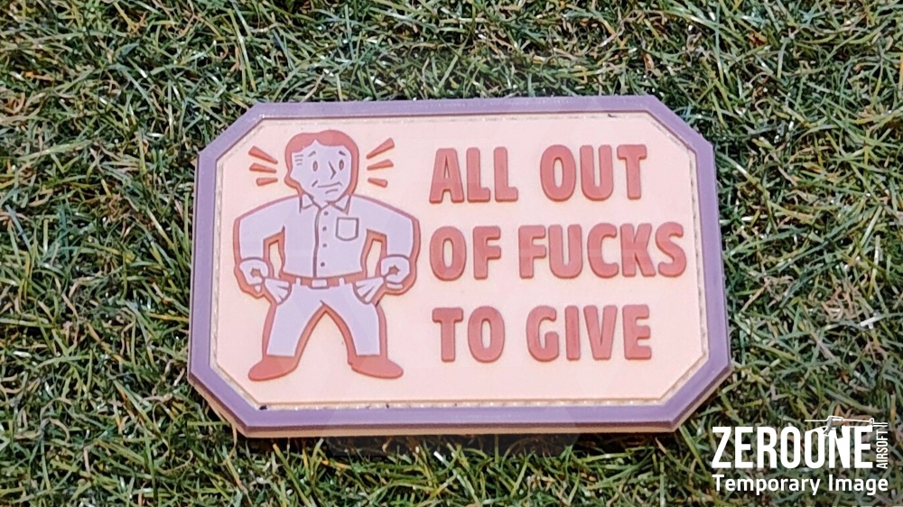 ZO PVC Velcro Patch "All Out Of F" (Tan)