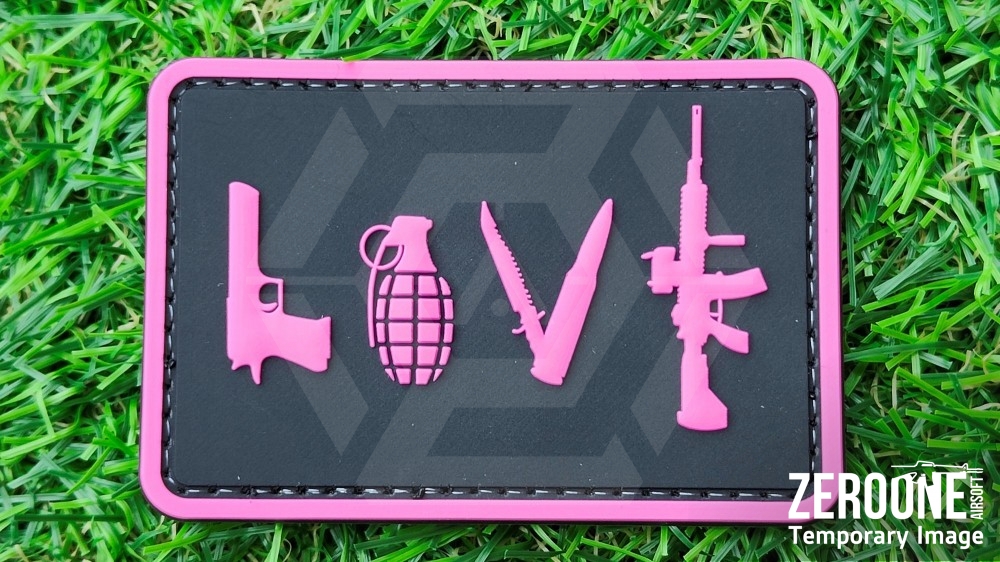 ZO PVC Velcro Patch "Love Pink"