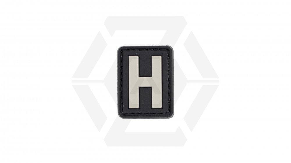 ZO PVC Velcro Patch "Letter H" - Main Image © Copyright Zero One Airsoft