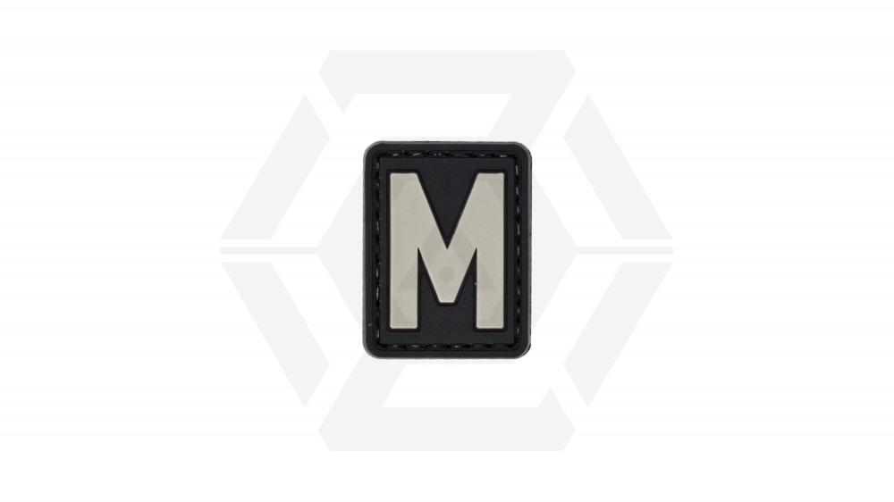 ZO PVC Velcro Patch "Letter M" - Main Image © Copyright Zero One Airsoft