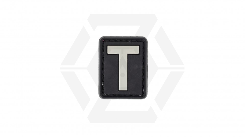ZO PVC Velcro Patch "Letter T" - Main Image © Copyright Zero One Airsoft