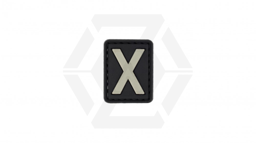 ZO PVC Velcro Patch "Letter X" - Main Image © Copyright Zero One Airsoft